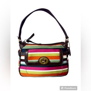 Coach Legacy Satin Rainbow Striped Small Purse E0893-41852